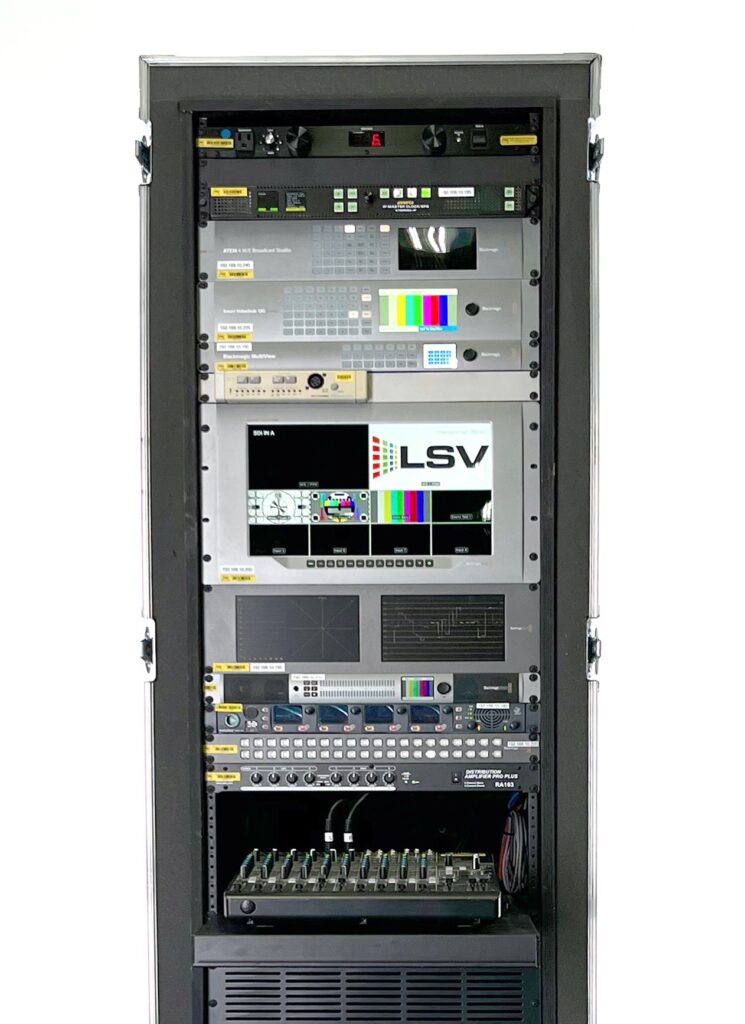 UHD Production System 1 (UHD-PS1) - ATEM 4K 4 M/E Switcher - Electronics Rack